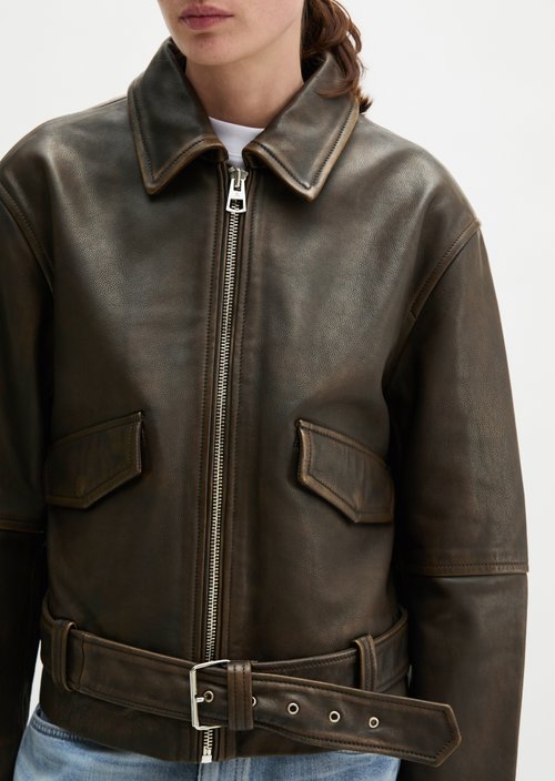 Leather jacket relaxed — Mossy Earth