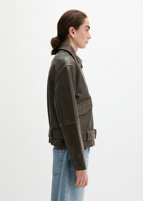 Leather jacket relaxed — Mossy Earth
