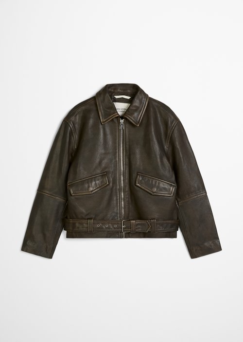 Leather jacket relaxed — Mossy Earth