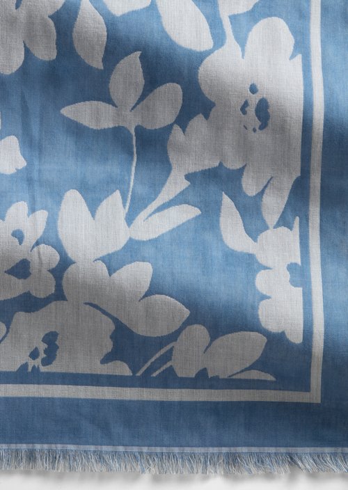 Gewebter Schal — Medium Blue