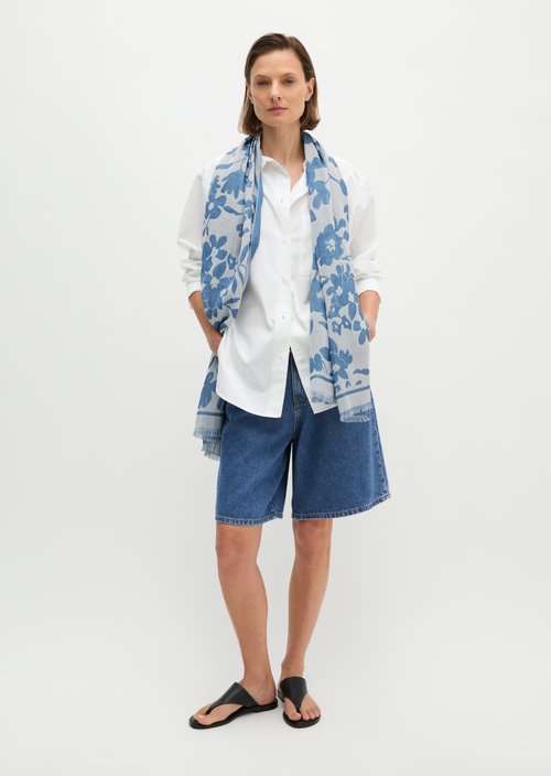 Gewebter Schal — Medium Blue