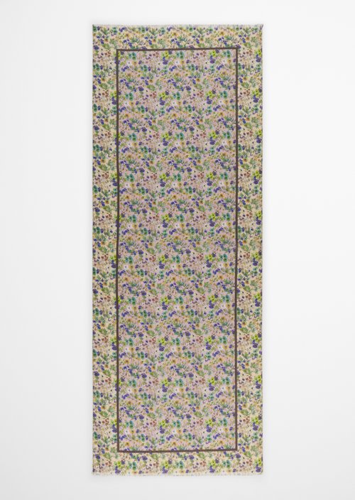 Schal mit Allover-Print — Offwhite