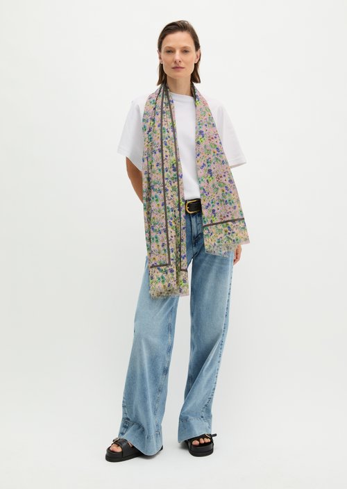 Schal mit Allover-Print — Offwhite