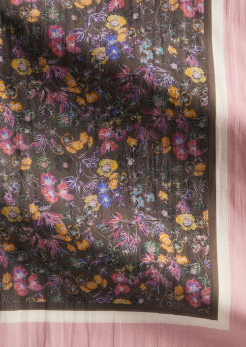 Schal mit Allover-Print — Bright Pink