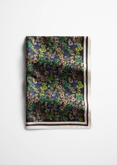 Satin-Foulard Medium Brown in Frontalansicht