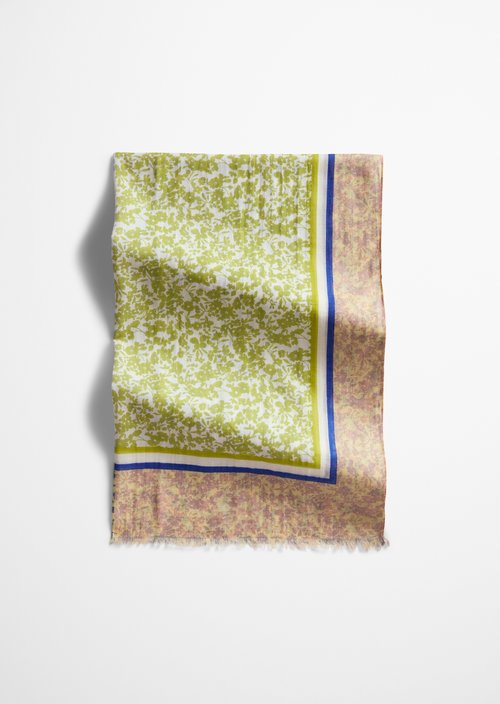 Schal mit Allover-Print — Medium Green