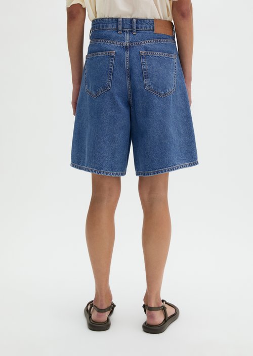 Denim shorts wide — Medium Blue