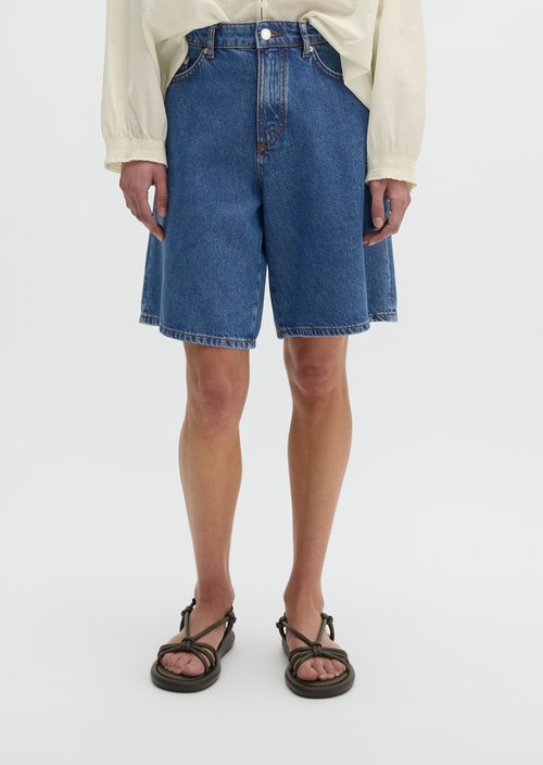 Denim shorts wide — Medium Blue