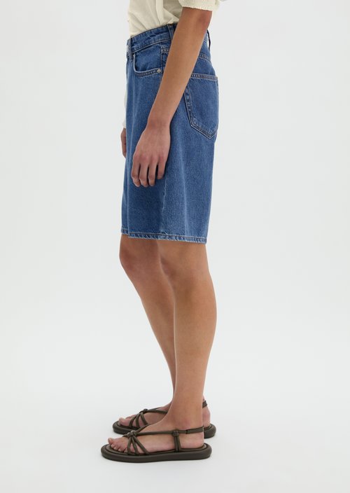 Denim shorts wide — Medium Blue