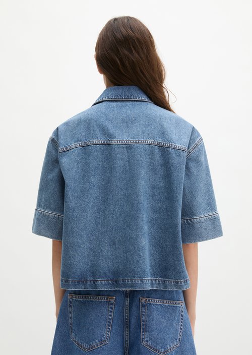 Regular denim blouse — Medium Blue