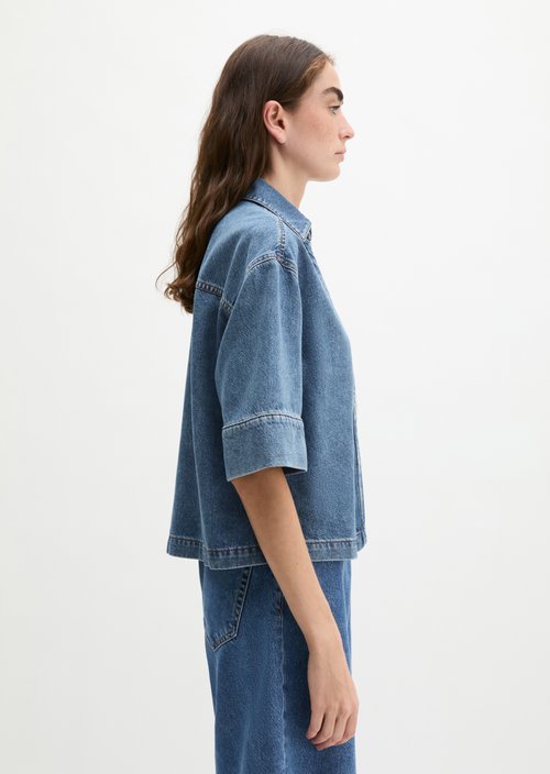 Regular denim blouse — Medium Blue