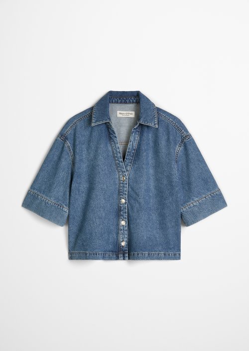 Regular denim blouse — Medium Blue