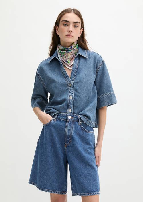 Blouse en jean regular Medium Blue en vue de face