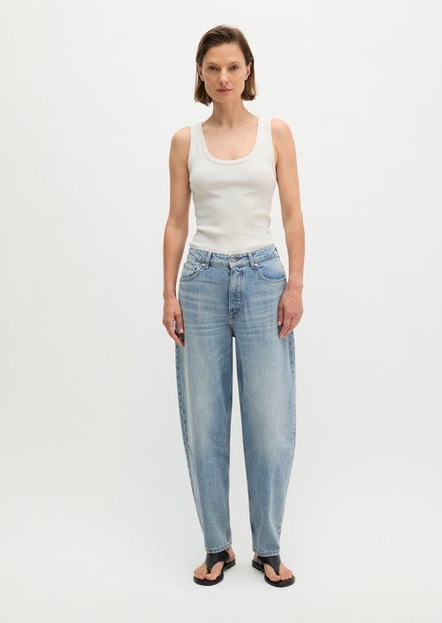 Jeans model Lara barrel cropped — Light Blue
