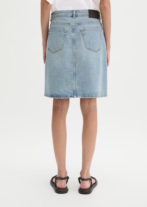 Regular denim skirt — Light Blue (alternate view)