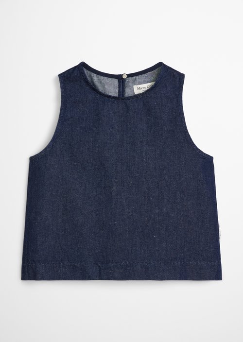 Regular denim blouse top — Dark Blue