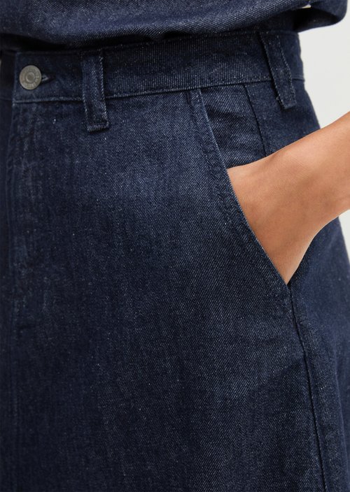 Flared denim skirt — Dark Blue
