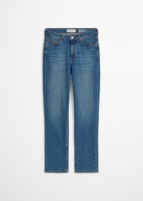 Jeans model Linde straight cropped — Medium Blue