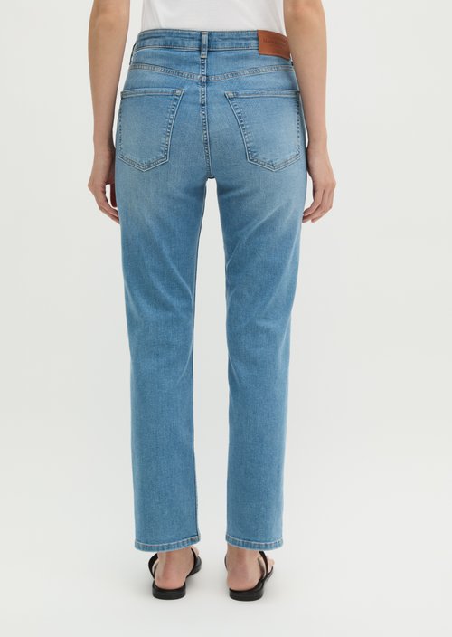 Jeans model Linde straight cropped — Light Blue