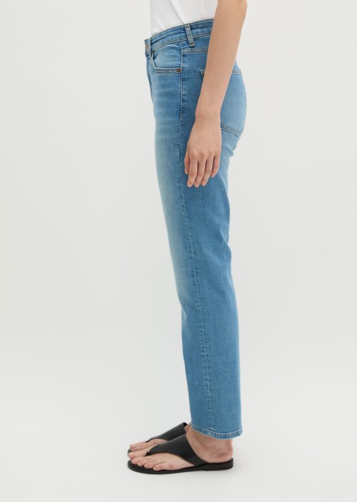 Jeans model Linde straight cropped — Light Blue