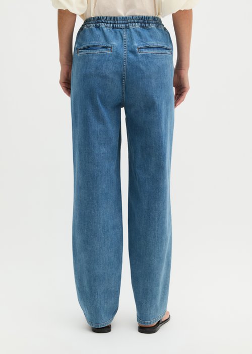 Joggpants jeans relaxed cropped — Medium Blue