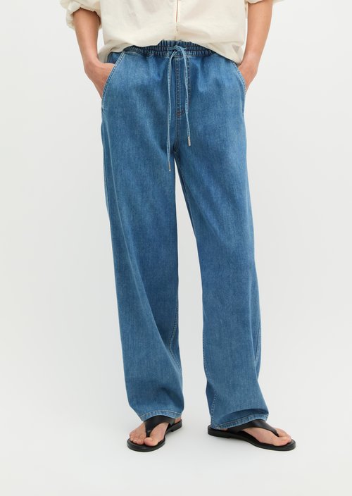 Joggpants jeans relaxed cropped — Medium Blue