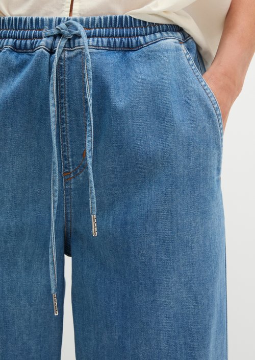 Joggpants jeans relaxed cropped — Medium Blue
