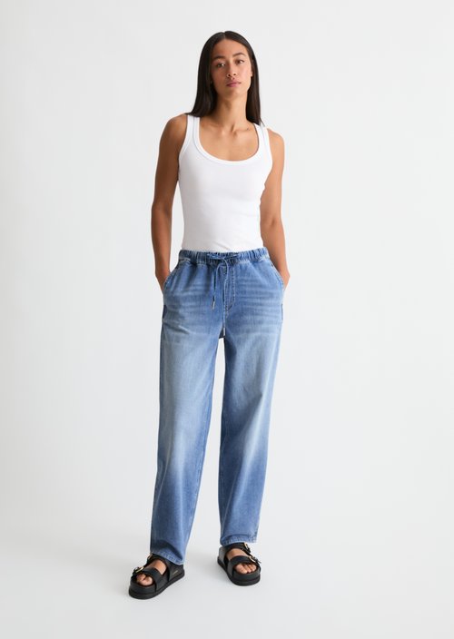 Joggpants jeans relaxed cropped — Light Blue