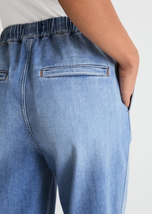 Joggpants jeans relaxed cropped — Light Blue