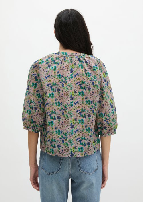 Relaxed print blouse — Light Pink