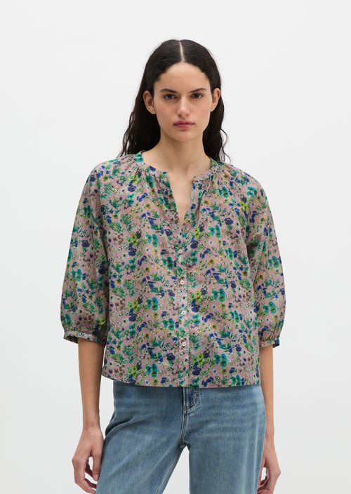 Relaxed print blouse — Light Pink
