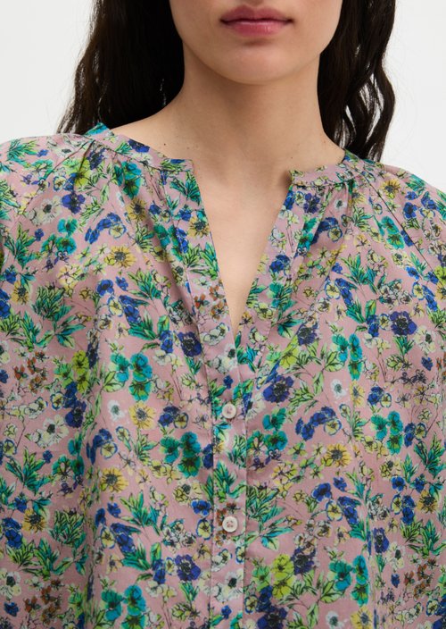 Relaxed print blouse — Light Pink