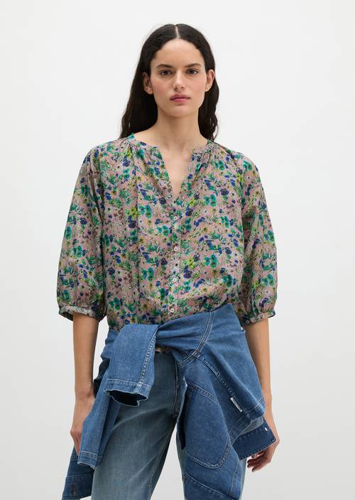 Blouse imprimée relaxed Light Pink en vue de face