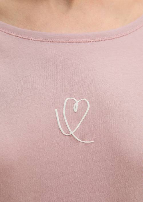 T-shirt regular Mild Rose in detail view