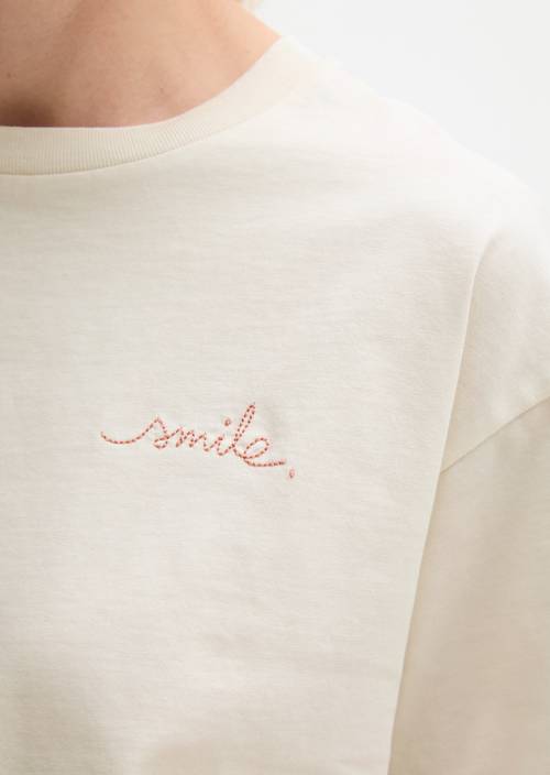 Oversized boxy sweatshirt White Cotton in detail view