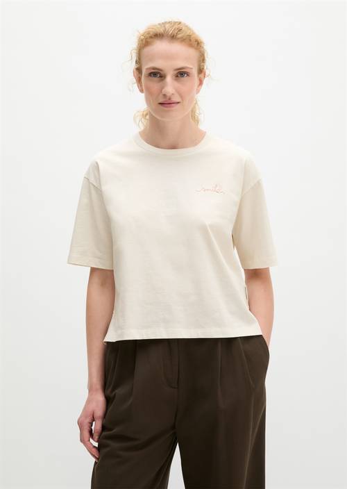 Oversized boxy sweatshirt White Cotton in front view