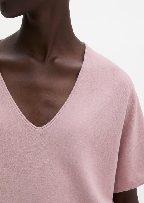 Short sleeve sweater loose — Mild Rose