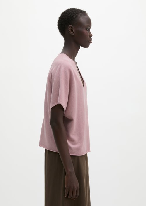 Short sleeve sweater loose — Mild Rose