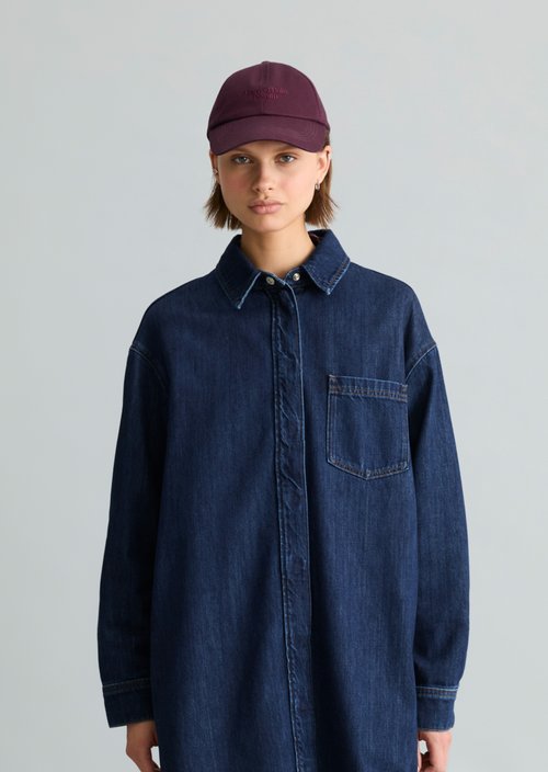 Shirt-style dress — Dark Blue