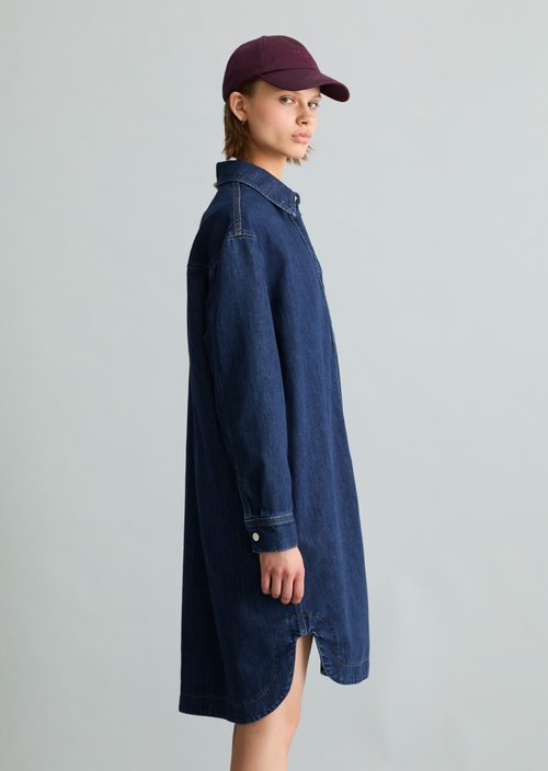 Shirt-style dress — Dark Blue