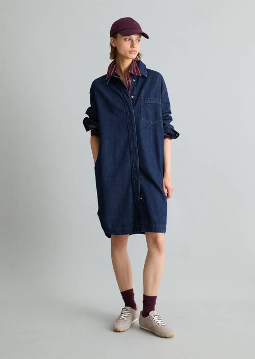 Robe chemise Dark Blue en vue de face