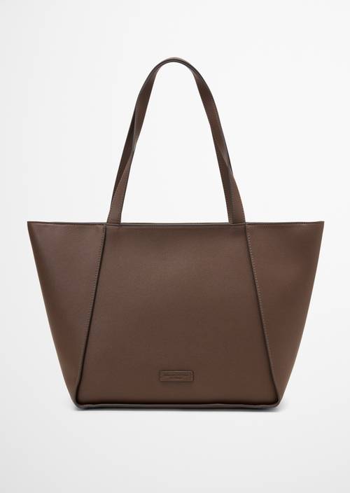Vera Tote Bag Dark Walnut in front view