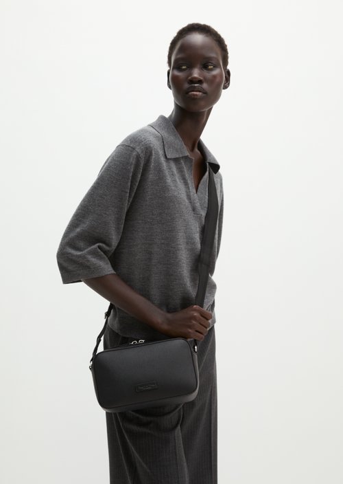 Villar Small Shoulder Bag — Black