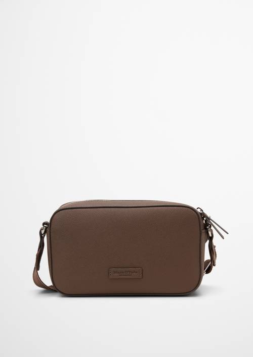 Villar Small Shoulder Bag Dark Walnut in front view