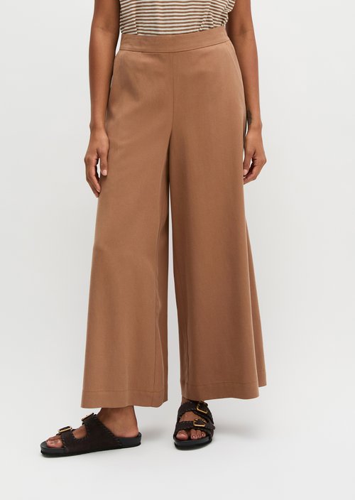 Pull-on culotte wide — Burnt Brown