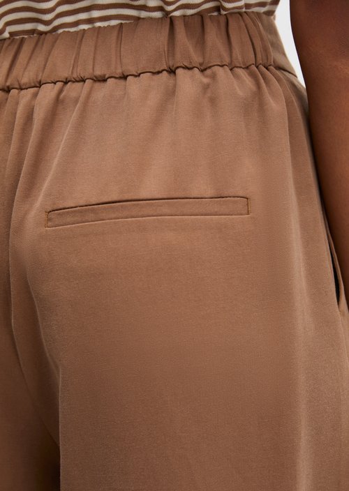 Pull-on culotte wide — Burnt Brown