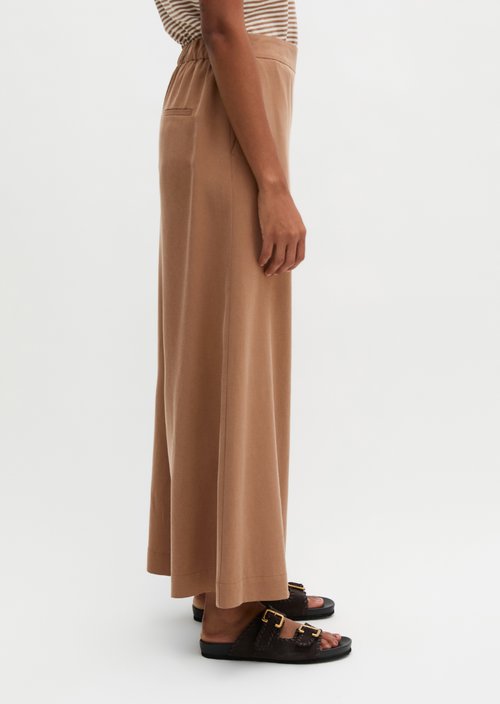 Pull-on culotte wide — Burnt Brown