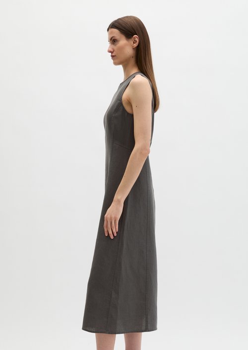Linen dress shaped — Oxide Grey