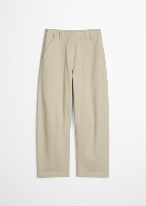 Barrel Pants — Linen Beige