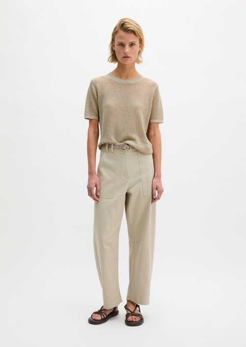 Barrel Pants — Linen Beige